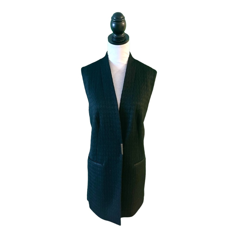 Alfani Black Cardigan Pocket Vest